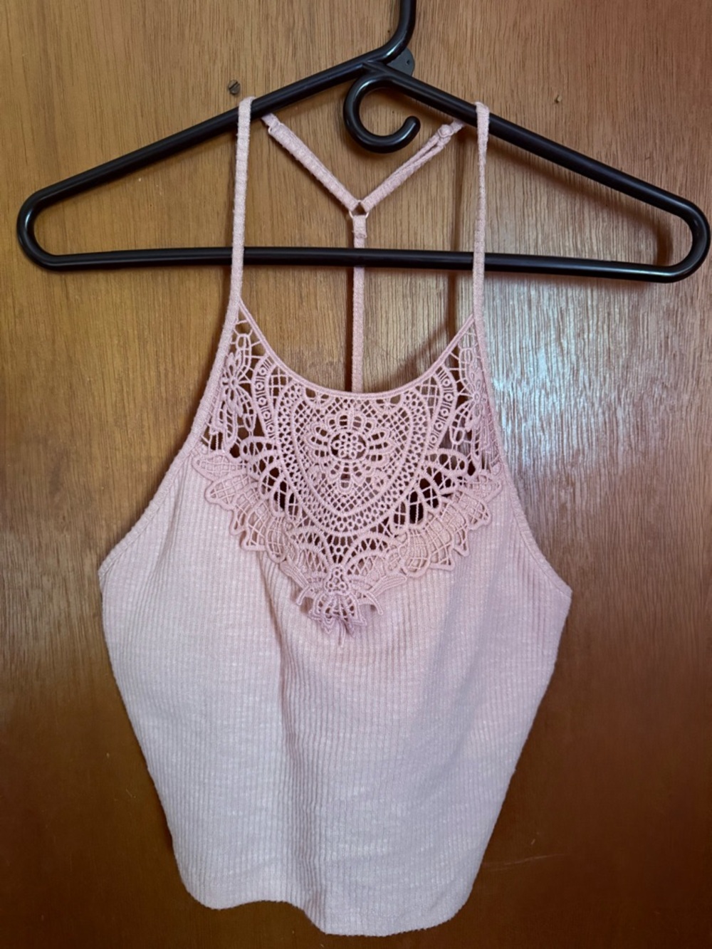 SO Ribbed Scoop-Neck Sweater in Light pink